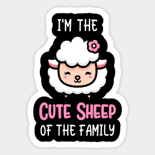 The Cute Sheep In The Family Funny Animal Kids Sticker